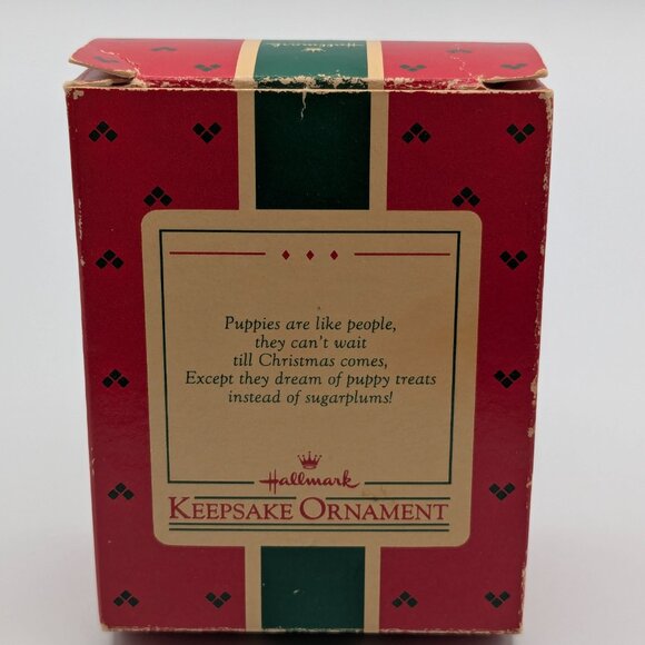 Hallmark Keepsake Slipper Spaniel 1988, Cocker Spaniel Puppy Vintage Ornament - Picture 9 of 12